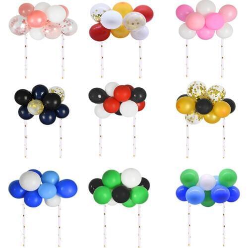 10pcs 5 Inch Creative Clouds Balloon Cake Topper Cake Decoration DIY Handmade Kids Birthday Cake Top Decor Wedding Supplies
