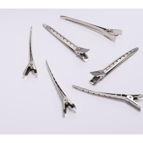 10pcs Metal Hair Style Alligator Clip Girls Single Prong Professional Hairpins Barrettes Hair for DIY Jewelry Making Accessories