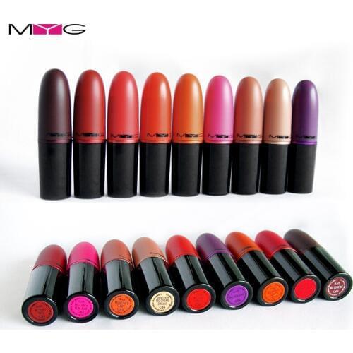 9pc/lot MYG Limited Edition Velvet Matte Lipstick Makeup Moisturizing Waterproof Long Lasting Red Lipstick Makeup Lips Cosmetics