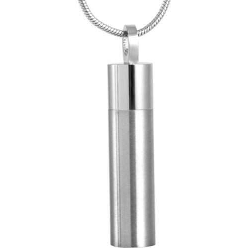 9130 Shiny Polishing Tube Urn Memorial Cremation Pendant Stainless Steel Jewelry Animal/ Human Ashes Holder Keepsake Casket
