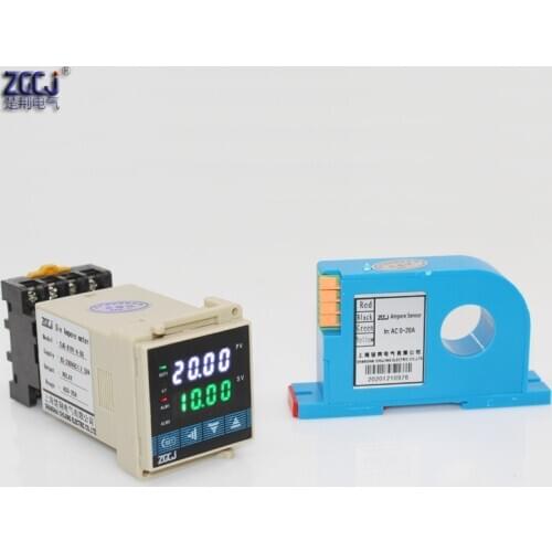 AC0-20A,30A,50A,60A,100A,200A din ampere meter with din perforation ampere sensor high limit alarm and low limit alarm relay out