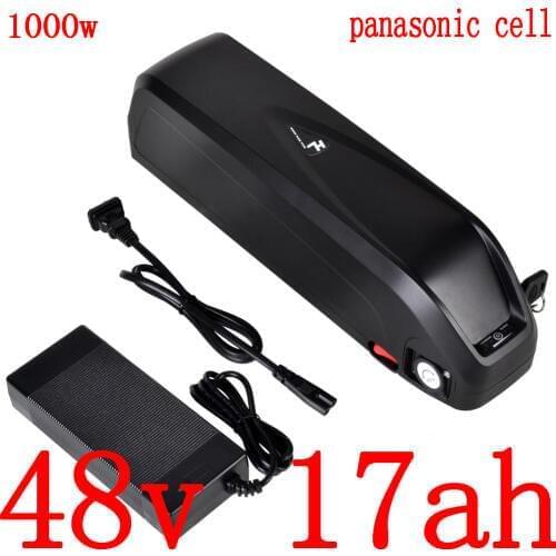 1000W 48V 17AH Lithium ion battery use panasonic cell 48V electric bike battery for 48V 500W 750W BBS02 1000W BBSHD Bafang motor