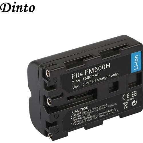Dinto 1500mAh 7.4V NP-FM500H NP FM500H Rechargeable Digital Camera Battery for Sony a200 a300 a350 a450 a500 a550 a560 a900