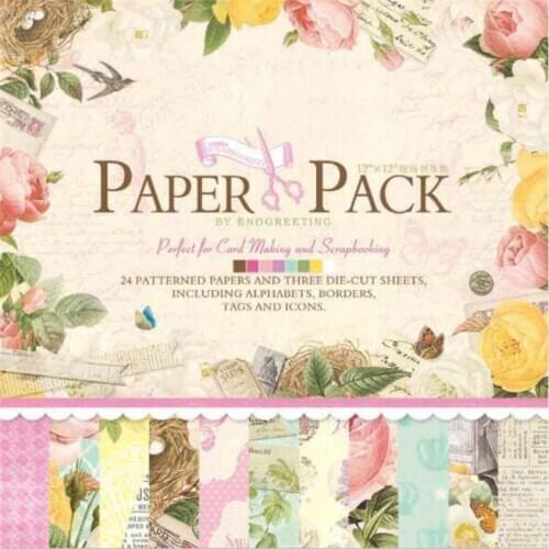 12inch 27sheets Colorful blooming season Scrapbooking Paper Origami Background Paper DIY Card Making gift wrapping Home deco
