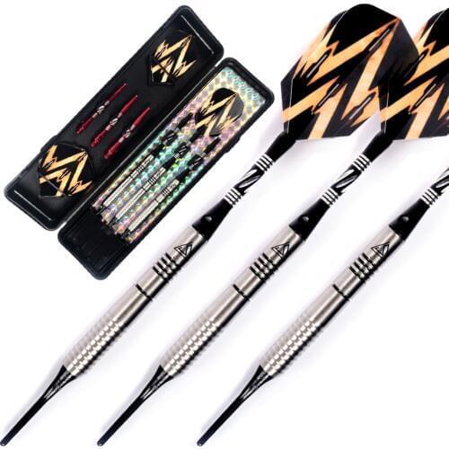 Cuesoul Soft Tip Tungsten Darts - Precise Barrels 16.10 Grams 85% Tungsten Dart Set