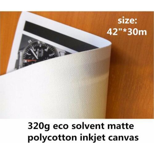 42in *30m Eco-solvent polycotton blank inkjet print canvas roll with matte surface