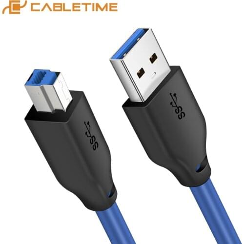 CABLETIME USB3.0 Printer Cable AM to BM Cable data sync Extension Printer for PC Computer Lenovo Printer C273