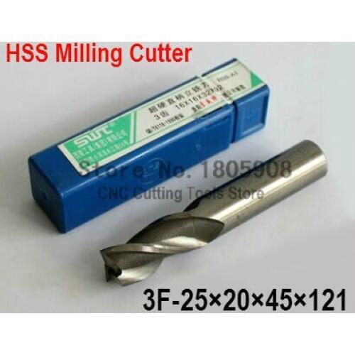 1 pcs/set 25MM 3 Flute HSS & Aluminium End Mill Cutter CNC Bit Milling Machinery tools Cutting tools.Lathe Tool