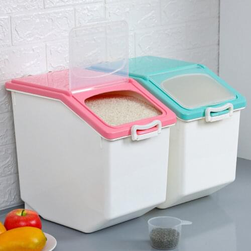 Kitchen Container 10/15KG Bucket Nano Insect-Proof Moisture-Proof Rice Box Grain Sealed Jar Home Storage Pet Dog Food Store Box