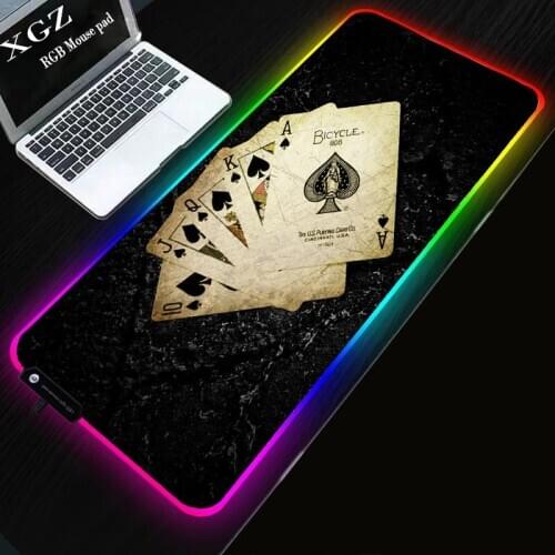 XGZ RGB Gaming Mouse Pad Computer Large Xxl Big Gamer Desk Padmouse Led Mause Pads Backlit Keyboard Mice Rubber non-slip Mat