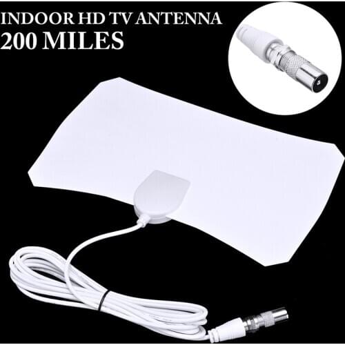 Mini 4K 200 Miles Range 25DB Indoor HD Signal Amplifier Digital TV Antenna For VHF UHF HDTV Aerial TV Signal Receiver