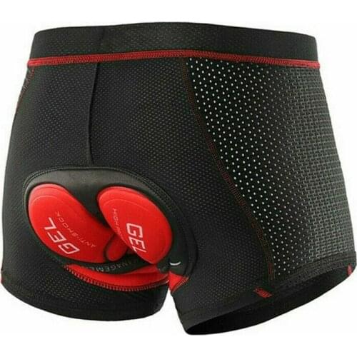 Men Cycling Underwear 5D Gel Pad Bike Cycling Underpants Mesh Breathable Uitable for Mountain or Road Bikes Bicycle Gel Shorts