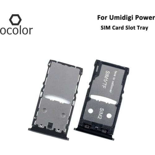 Ocolor For Umidigi Power SIM Card Holder SIM Card Slot Tray Repair Parts For Umidigi Power SD Card Slot Adapter Accessories