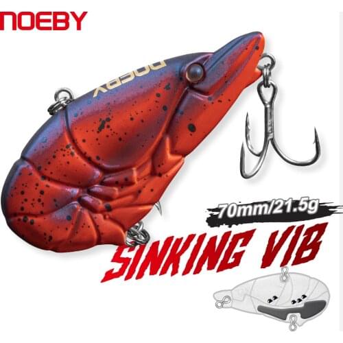 NOEBY Rattlins Fishing Lures 70mm 22g Sinking Vibration Rattling VIB Wobbler Hard Bait for Winter Pike Bass Trout Fishing Lure