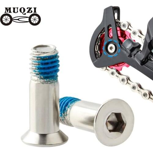 MUQZI 2PCS Bike Stainless Steel M5 Jockey Screw Pulleys Bolt Rear Derailleur Guide Wheel Bolt MTB Road Cycling Parts
