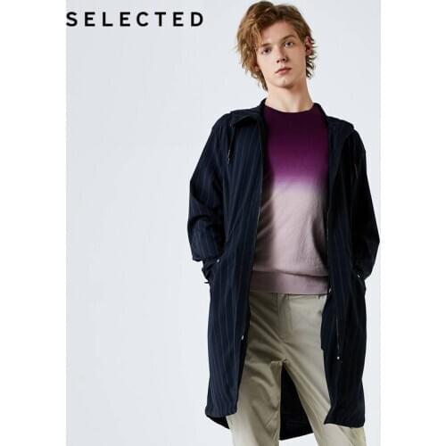 SELECTED Mens Wool Hooded Loose Profile Trench Coat | 4193OM509