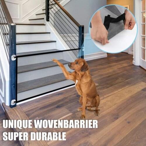 Pet Dog Fences Mesh Magic-Gate Portable Folding Safe Guard Indoor and Outdoor Protection Safety Gate For Dogs Cat Pet Supplies