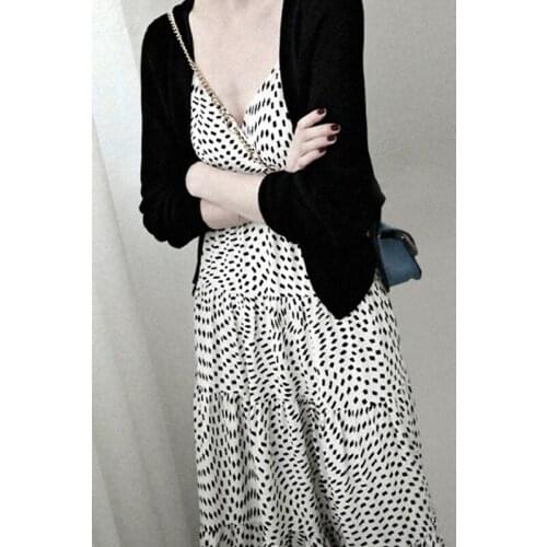 Women Clothing Polka Dot Breastfeeding clothes pregnancy Strap dress elegant maternity dresses for photo shoot DR1001