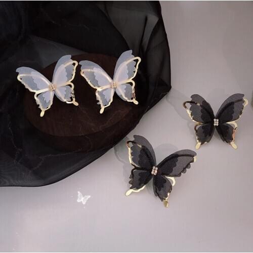 2020 New Arrival Zeojrlly Lace Women Trendy Simple Stud Earrings Butterfly Fashion Girl Sweet Korean Female Jewelry