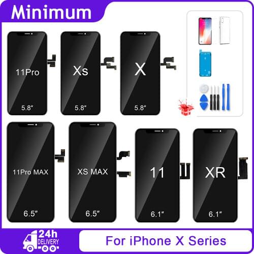 For iPhone X Xs Max XR LCD Display 3D Touch Screen Digitizer Assembly GX ZY JK PK RJ HE TFT Incell OLED For iPhone 11 Pro Max
