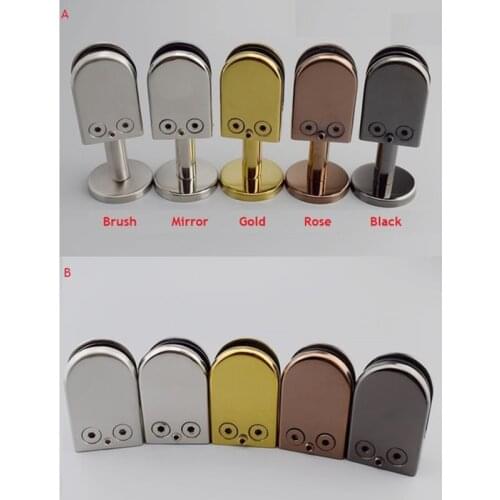 2Pcs/Lot 5-8mm Glass Stainless Steel Glass Clamp office desk table partition screen clamps Cut Free