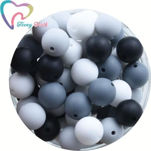 20 PCS Silicone Round Ball Beads 9-15 MM DIY Pacifier Chain Nurse Gift Round Silicone Perles Loose Beads Teether For Necklace