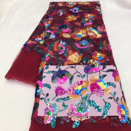 2021 latest Nigerian sequined lace fabric high quality tulle African lace fabric wedding French tulle lace fabric J4037