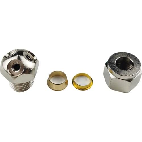 3 Hole Brass10-24 UNC Nozzle Connector For 3/8'' High Pressure PE PA Nylon Pipe Stainless Steel Tube