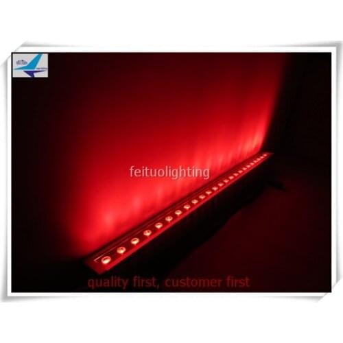 6pcs/lot DMX 512 control led light strip 24x10w rgbw 4in1 led wash wall light outdoor led wall washer rgbw dmx