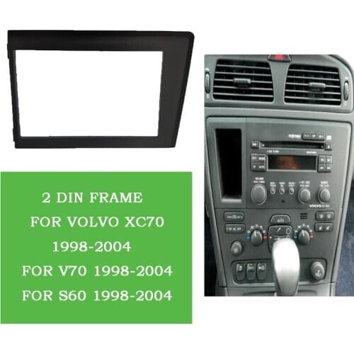 ITYAGUY 2Din Car Radio Fascia for 1998 1999 2000 2001 2002-2004 Volvo XC70 V70 S60 Stereo Plate Trim Kit Frame Panel Dash CD