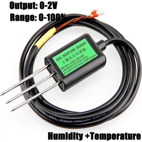 Free shipping New 1pc 0-100% Soil sensors 0-2V output soil moisture sensor best humidity temperature sensor -40~80C