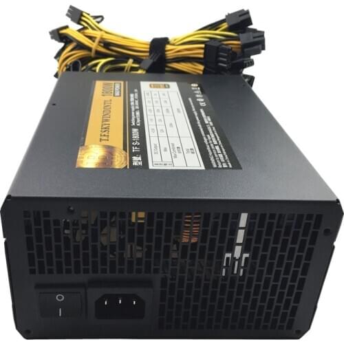 T.F.SKYWINDINTL Power Supply 1800W Bitcoin PSU Mining psu 1800W BTC 8 GPU 1060 RX570 Mining 1800W ATX Power Supply Antiminer