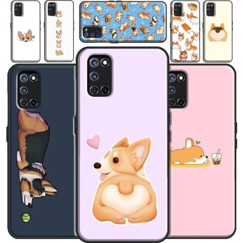 Cartoon Corgi Dog Shiba Inu Case For OPPO A15 A91 A83 A3S A5S A1K A52 A72 A5 A9 A31 A53 2020 Find X3 Pro F5 F7 Cover