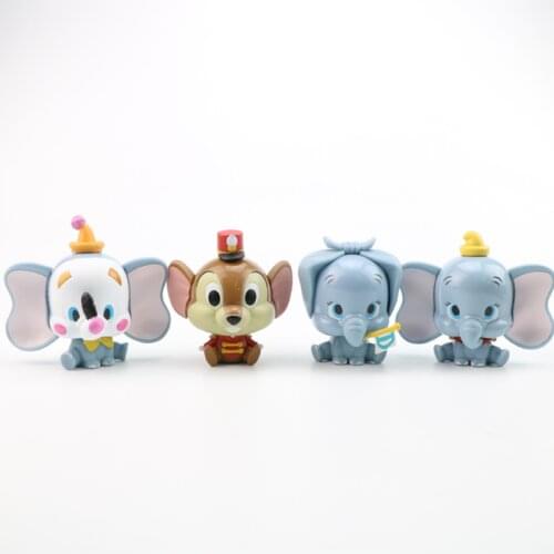 Disney movies Dumbo 4pcs/set action collection toys Capsule DIY anime figura children birthday gifts