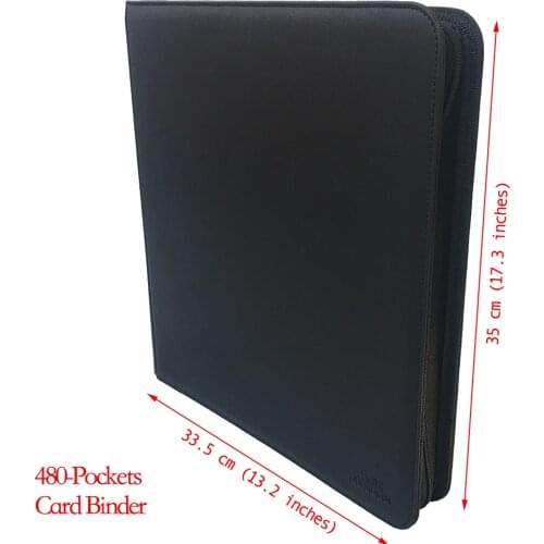 480 Card Holders Card Collectors Album - 12 Pocket Trading Card Album Folder - 480 Side Loading Pocket Binder for TCG Collector