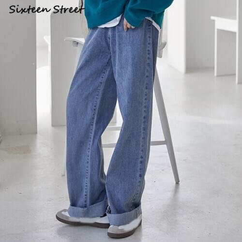 Women Fashion Denim Jeans Femme Chic New High Waisted Wide Legged Pants Female Y2k Aesthetic Baggy Streetwear Vintage Clothing