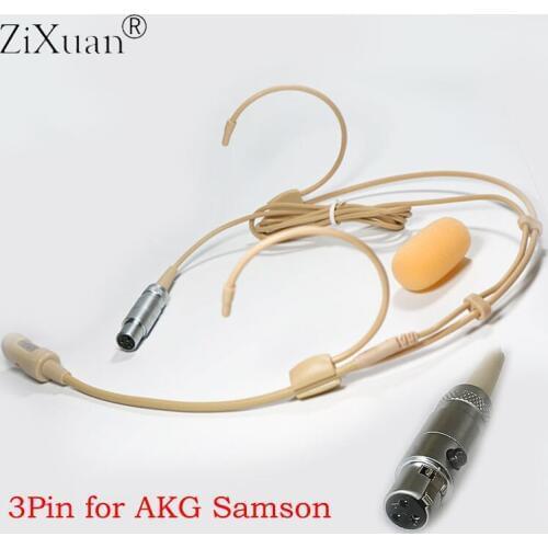 Headset Microphone Mic For AKG Samson, for Shure for MiProfor Audio-Technica Bodypack Mic System
