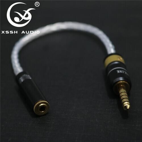 4.4mm male to 3.5mm female adapter Cables HIFI OFC pure copper OCCC-AG Headphone Earphone Extension Audio Wire Cord Aux Cable