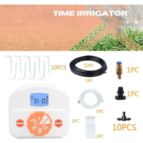 Indoor Plants Drip Irrigation Device Water Pump Timer System Garden LCD Digital Display Automatic Watering Pump Controller