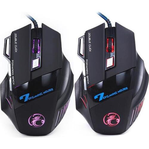 Best Sale 7 Buttons 5500 DPI Super Led Optical Professional USB Wired Gaming Mouse High Quality Computer Cable Game Mice