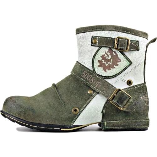 2021 OTTO ZONE New England Western Boots Genuine Leather Mens Motorcycle Boots Ankle Boots Mens Casual Boots 5008-1-T