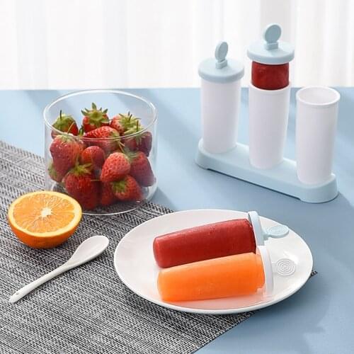 Home Ice Cream Mold Set DIY Popsicle Reusable Mold Homemade Ice Cream Frozen Sorbet Mold Children Dessert Kitchen Tools