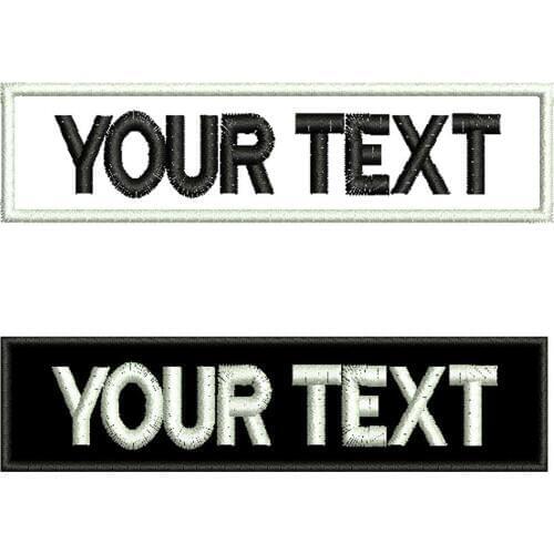 Embroidery Custom Name Text Patch Stripes badge Iron On Or Sew On Or hook Backing Patches For Clothes Backpack Hat BR-01