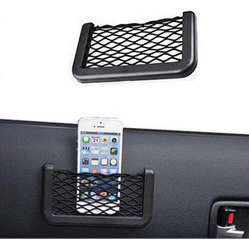 New Car Net Bag Car Organizer Nets 15x8cm Automotive Pockets With Adhesive Visor Car Bag Storage For Tools Mobile Phone Hot Sale