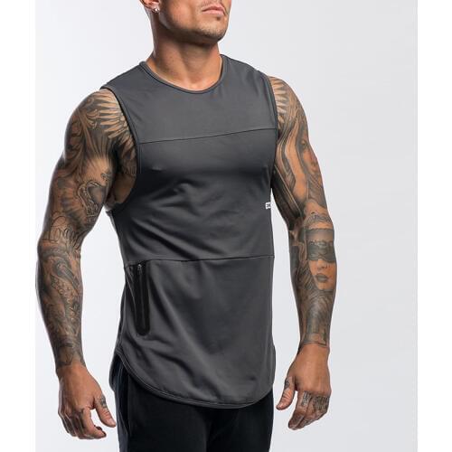 Solid Compressiom Sleeveless Gym Tanke Top Men Fitness Sport Running Vest Men Quick Dry Sports Tshirt Workout Top Clothing