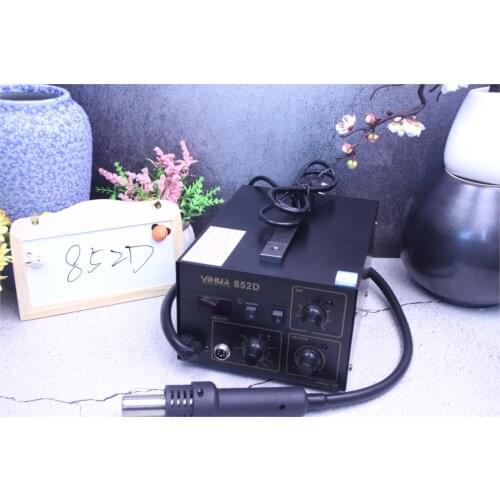 YIHUA 852D Diaphragm Pump Hot Air Soldering Station LED Display Soldering Iron Station 2 In 1 Functions