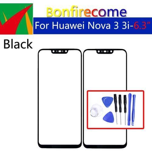 6.3"For Huawei Nova 3 3i Front Touch Screen Glass Outer Lens For Huawei P Smart Plus LCD Glass Replacement