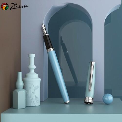 Pimio 717 Fountain Pen Metal Morandi Series 0.5MM F Nib Fashion Pens Writing Ink Pen and Original Gift Box For Office Business