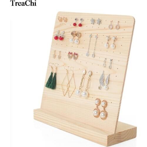 Solid Wood L Plate Earrings Storage Shelf Household Jewelry Rack Earring Display Hanging Earring Jewelry Display Rack