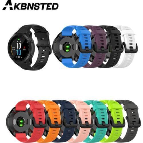 AKBNSTED 22MM Silicone Smart Watch Strap For Garmin Forerunner 945 935 Fenix 6 Pro Fenix 5/5 Plus Quatix 5 Replacement Wristband
